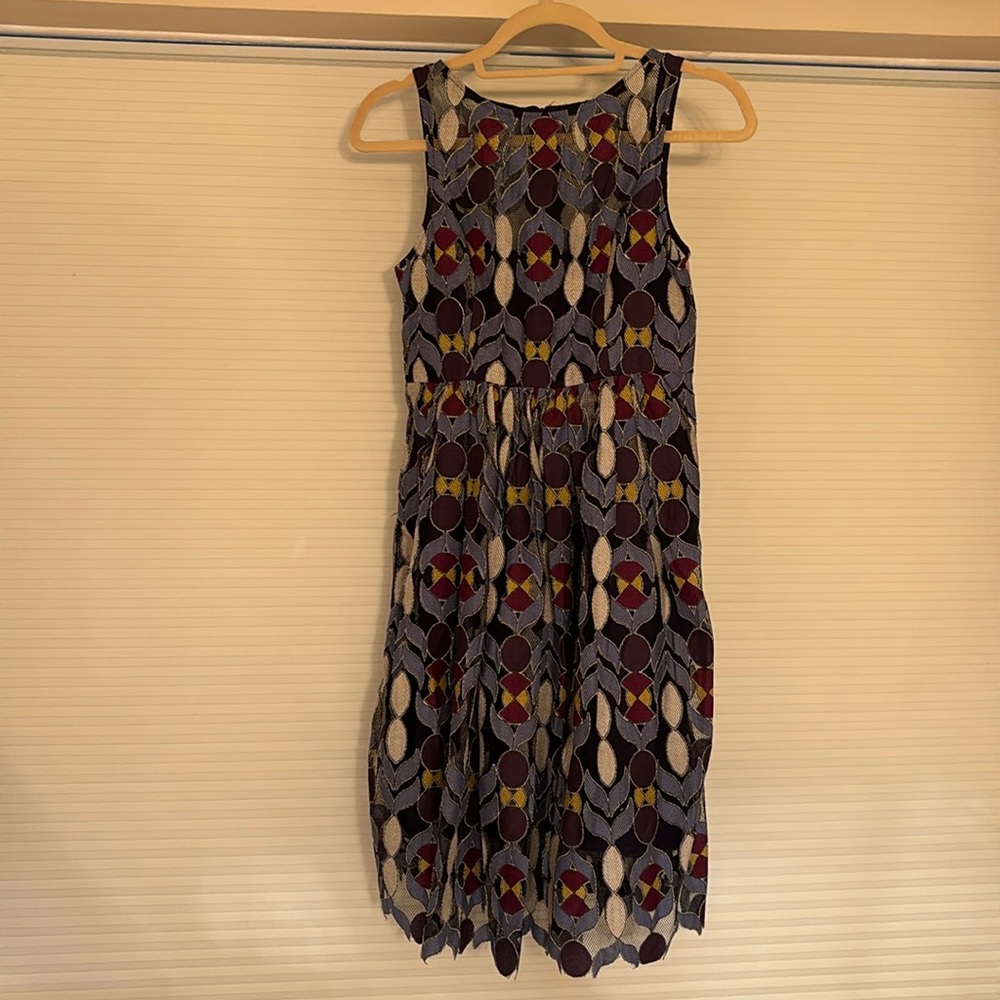 Anthropologie Maeve Lace Printed Dress